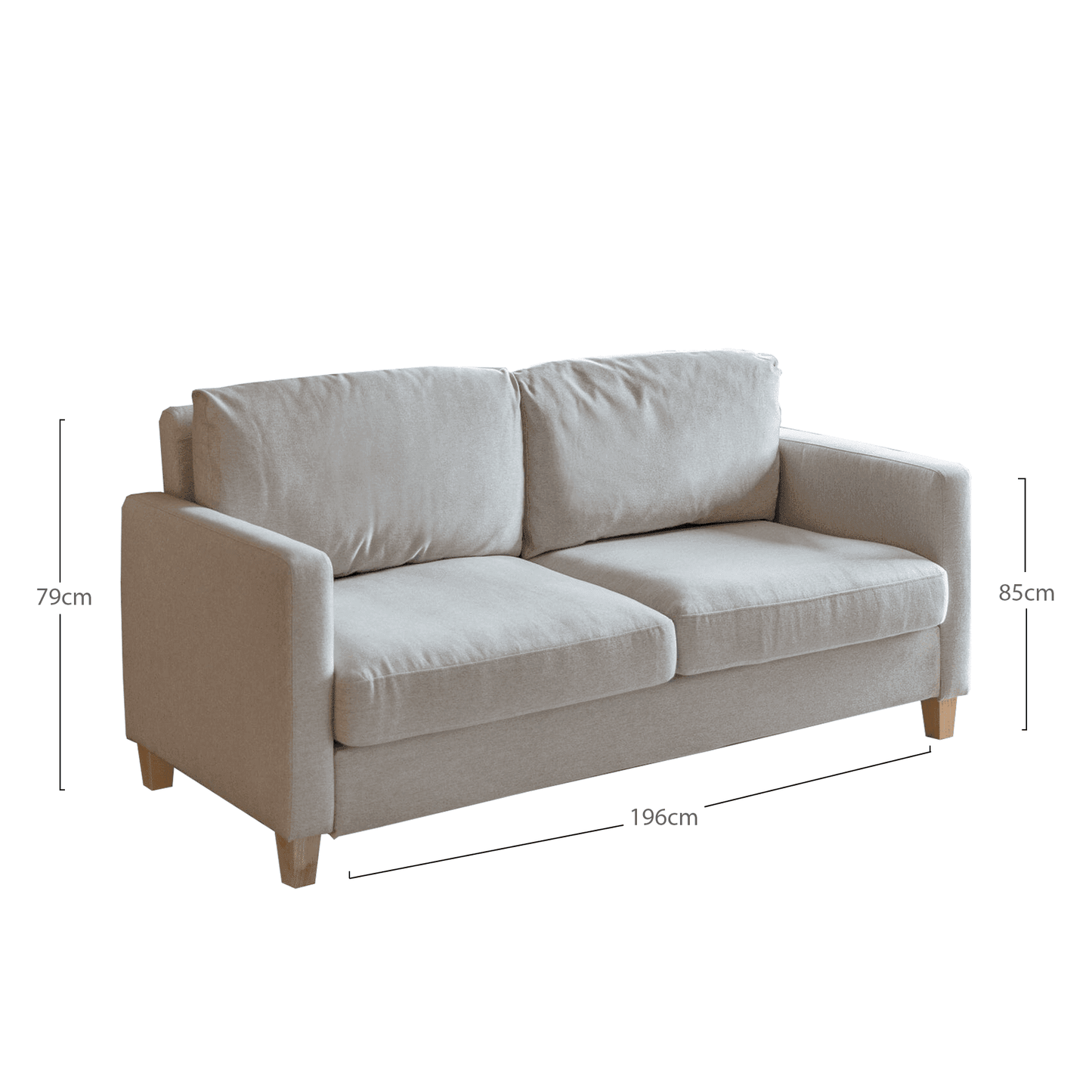 Ava 3 Seater Sofa - Sand