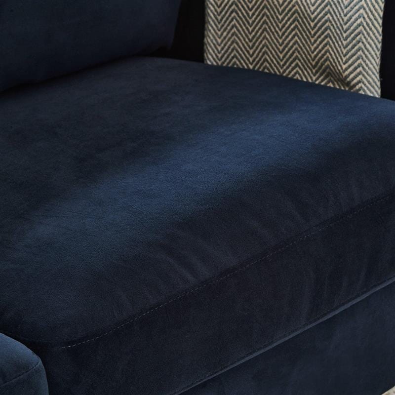 Ava Corner Sofa - Ink with Black Oak Legs - Laura James