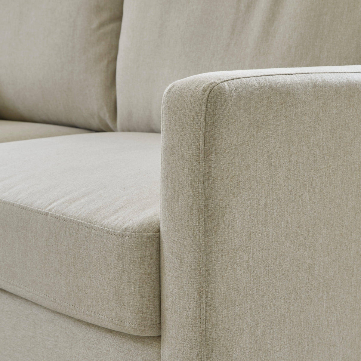 Ava Corner Sofa - Left Hand - Sand with Pale Oak Legs - Laura James