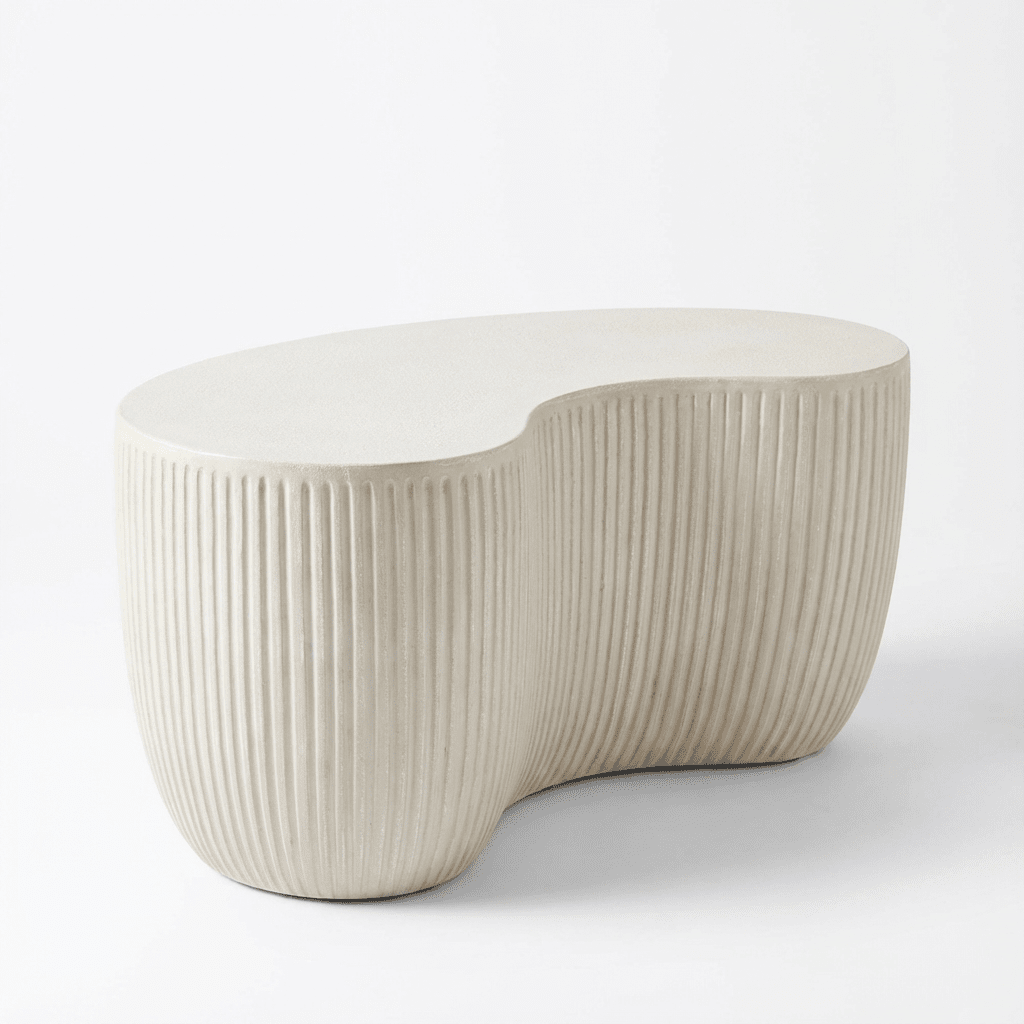 Sohan Kidney Garden Coffee Table - Sand - 84cm - Laura James