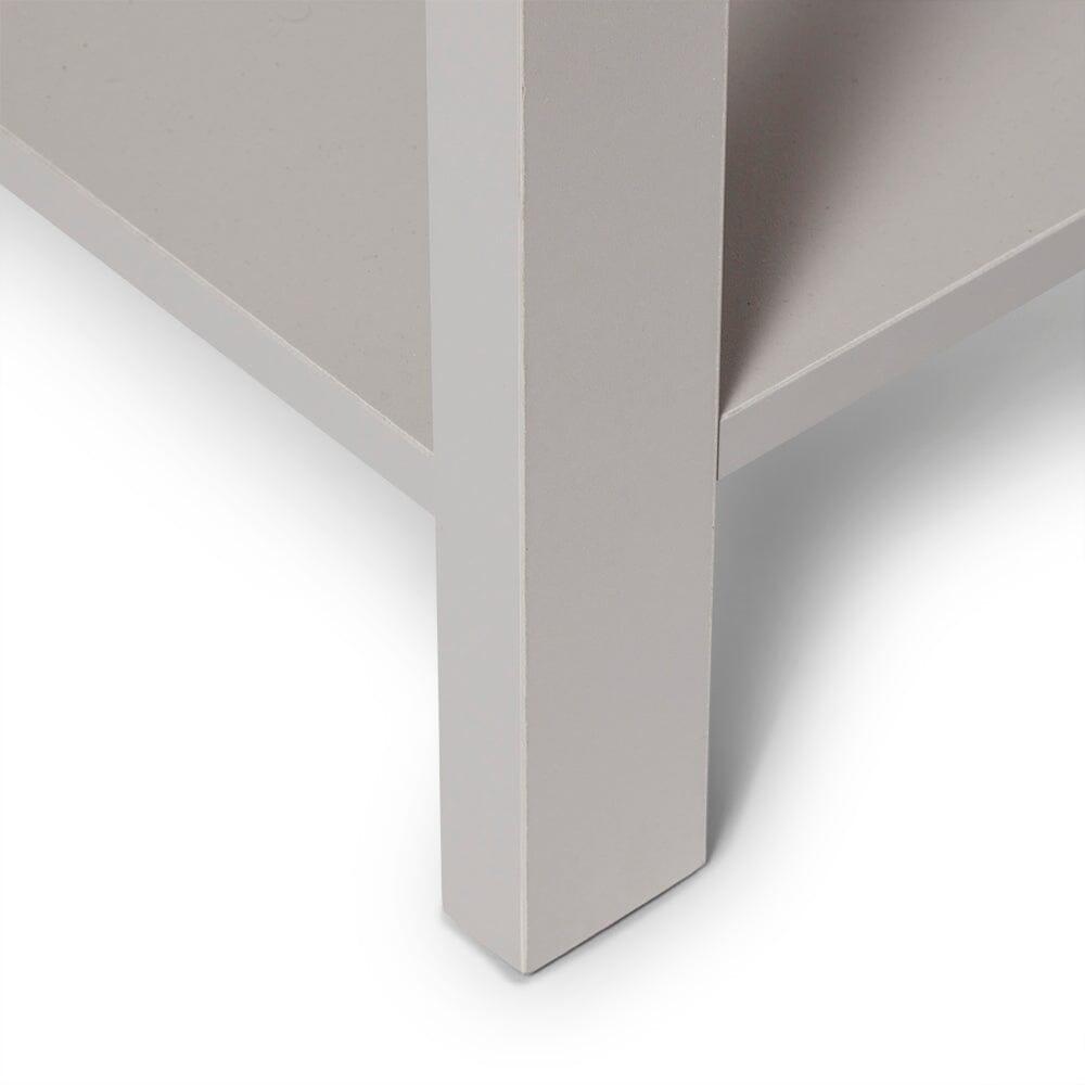 Bampton Stone Grey Bedside Table - 1 Drawer - Laura James