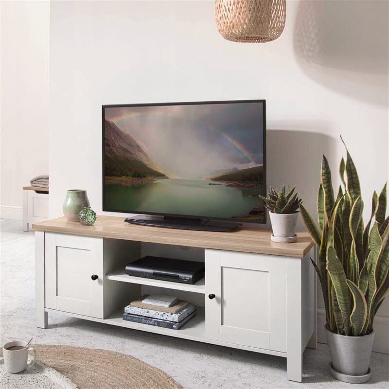 Bampton White TV Unit - Laura James