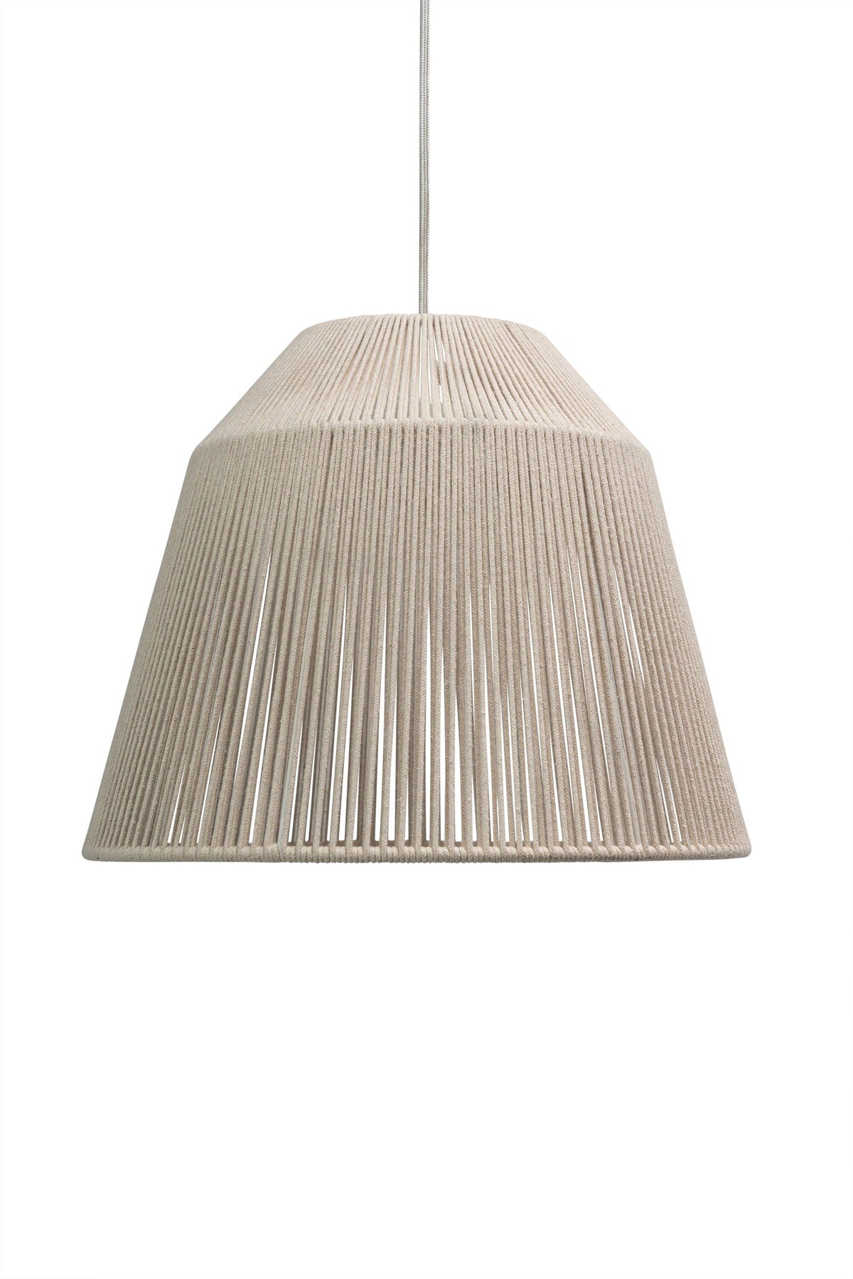 Bari White Cotton String Pendant - Laura James