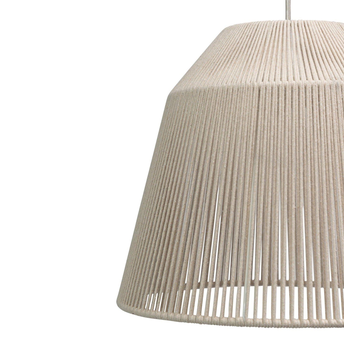 Bari White Cotton String Pendant - Laura James