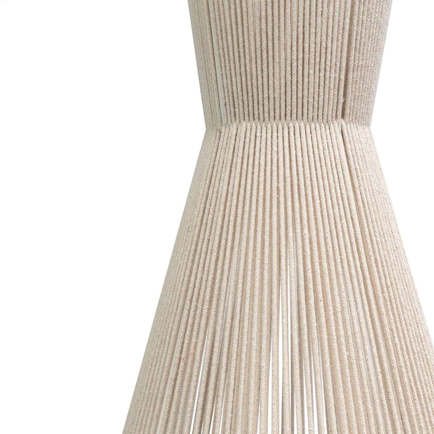 Bari White Cotton String Tapered Pendant - Laura James