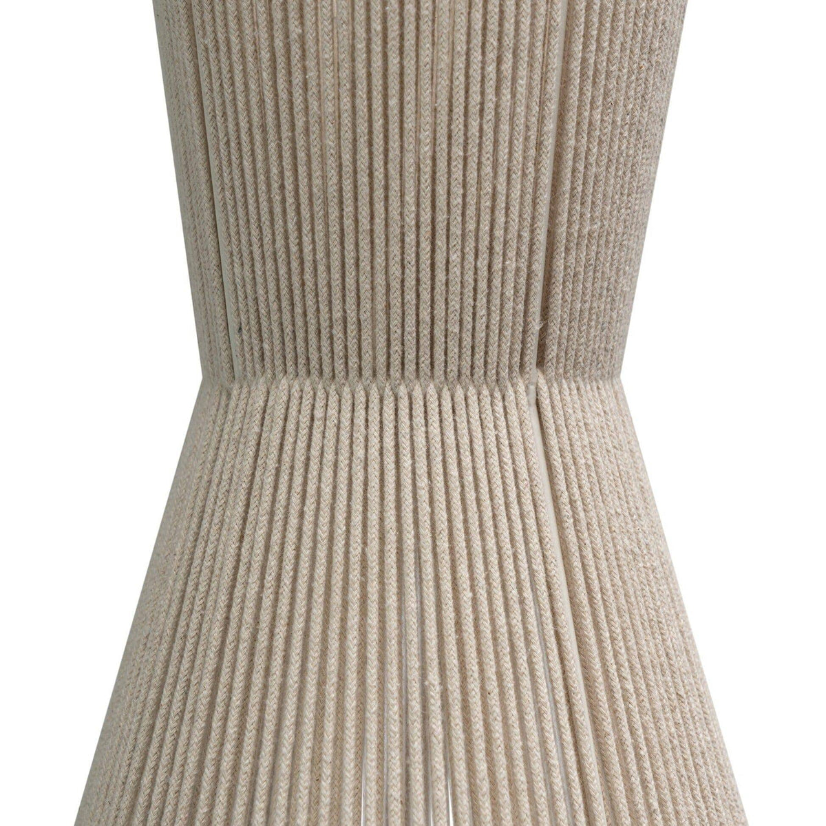 Outlet - Bari White Cotton String Tapered Pendant