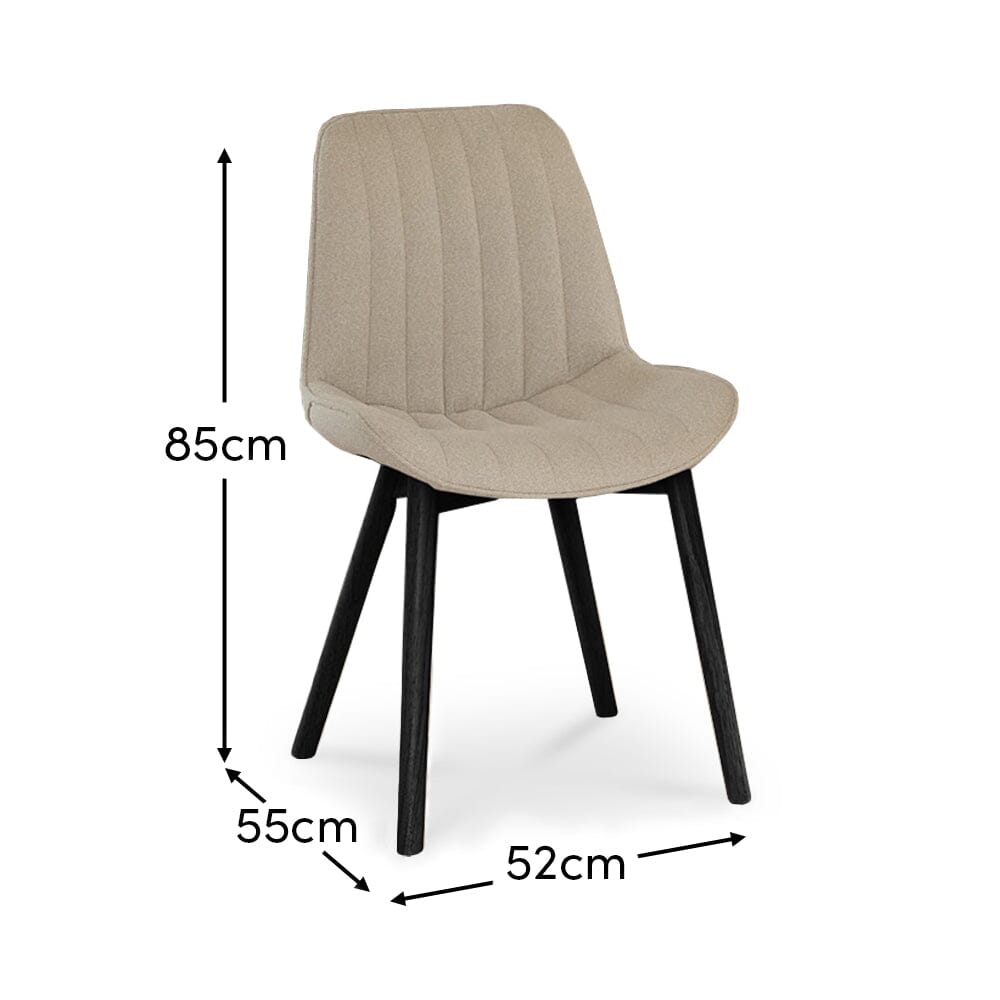 Bella Boucle Dining Chairs - Set Of 2 - Black Legs - Laura James