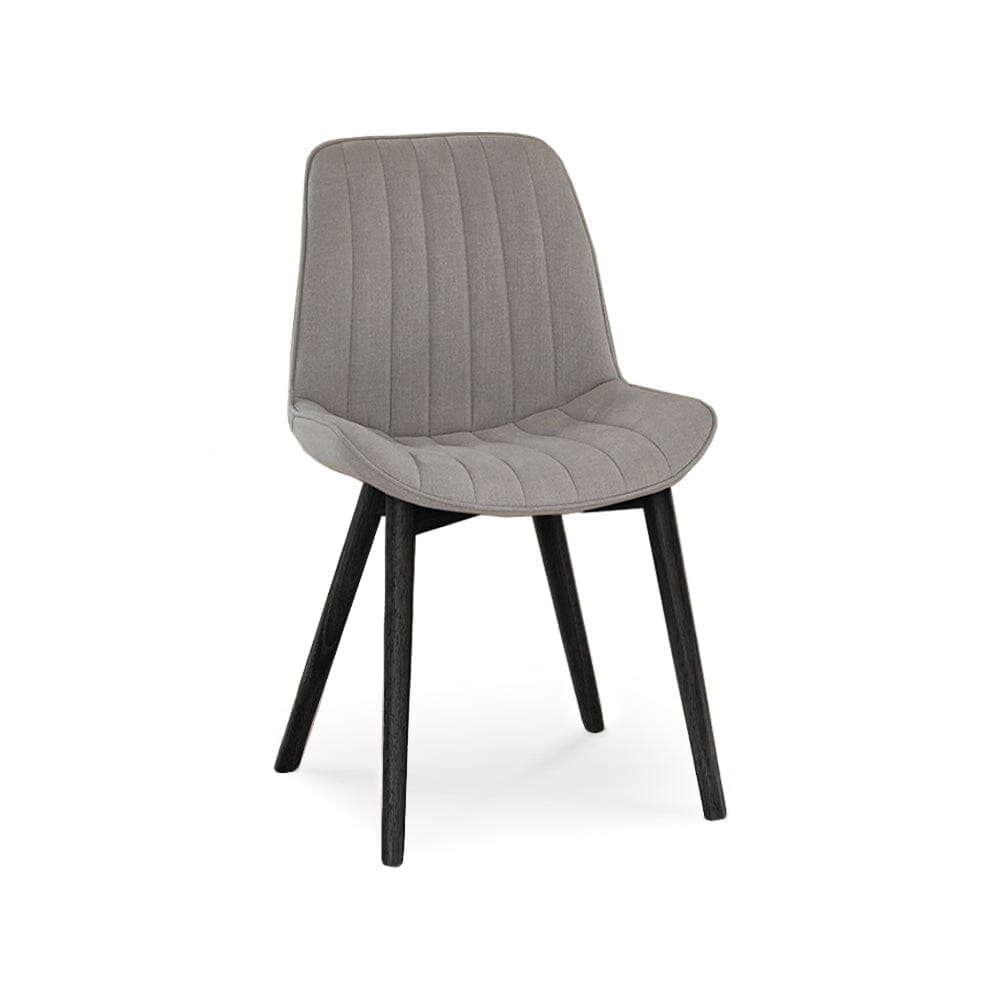 Bella Cloud Grey Dining Chairs with Black Legs - Laura James