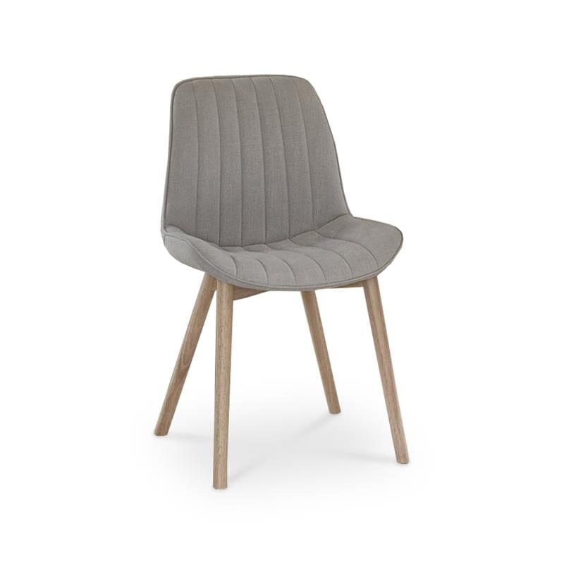 Bella Cloud Grey Dining Chairs - Whitewash Legs - Laura James