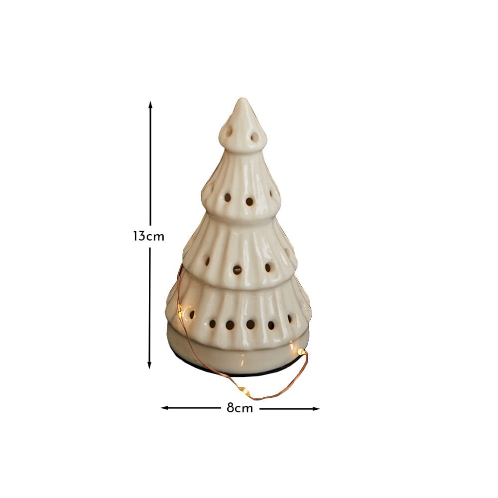 Bergen Small Ceramic LED Light Up Tree - White
