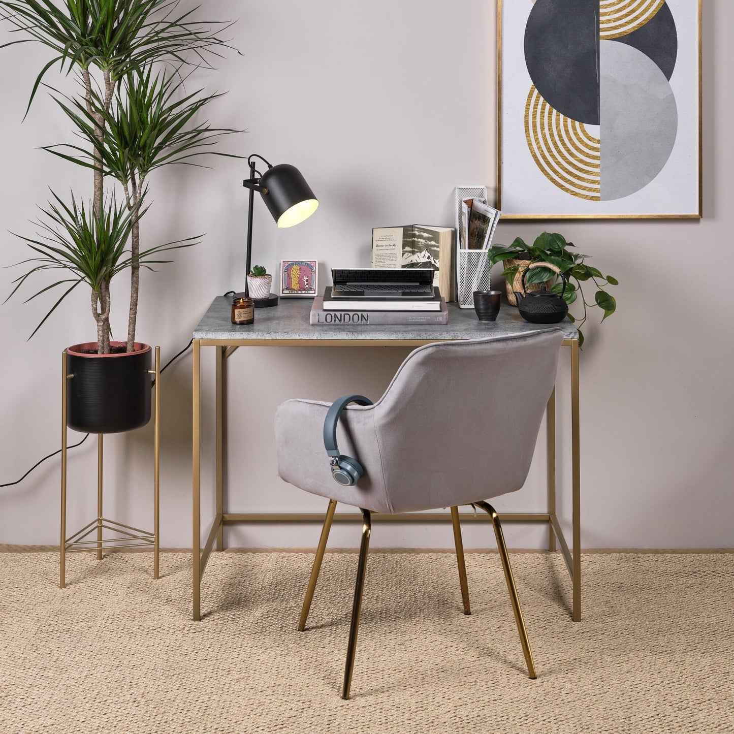Industrial Black Desk Lamp - Laura James