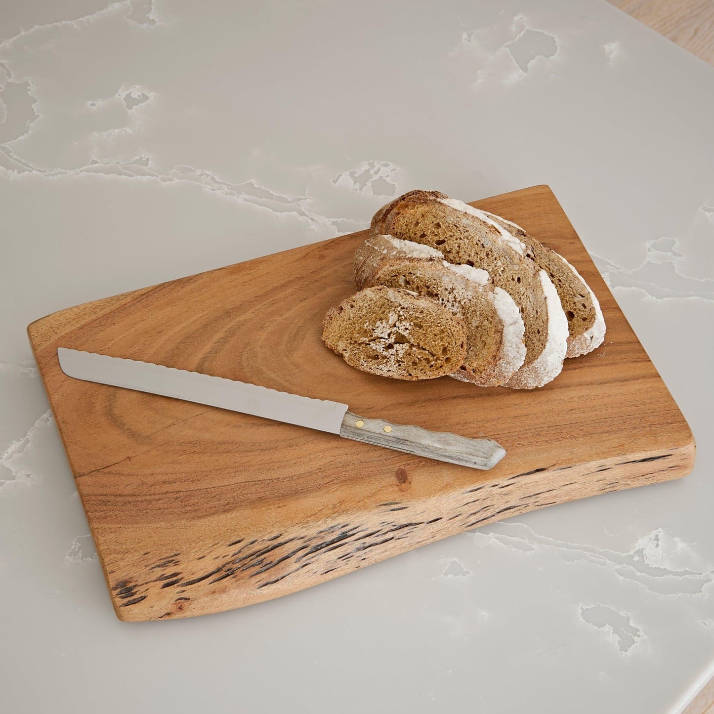 Bosco Acacia Wooden Natural Serving Board - 40x25cm - Laura James