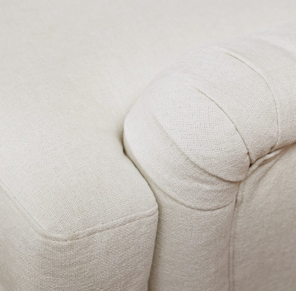 Brea 3 Seater Sofa - Oyster White with Whitewash Oak Legs - Laura James