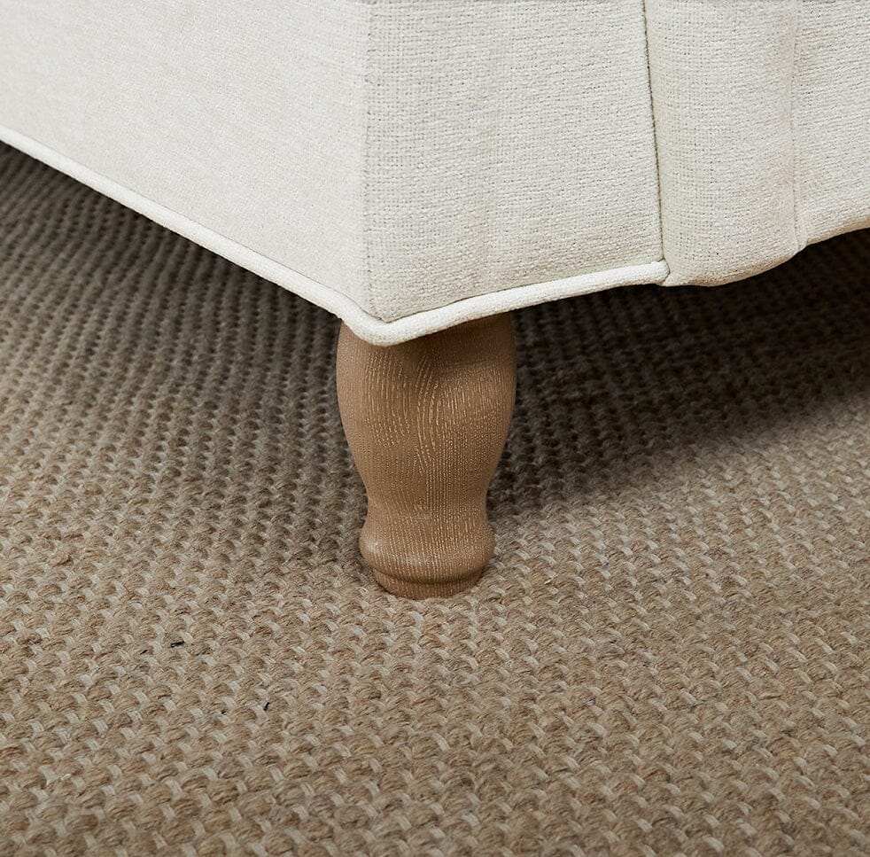 Brea 3 Seater Sofa - Oyster White with Whitewash Oak Legs - Laura James