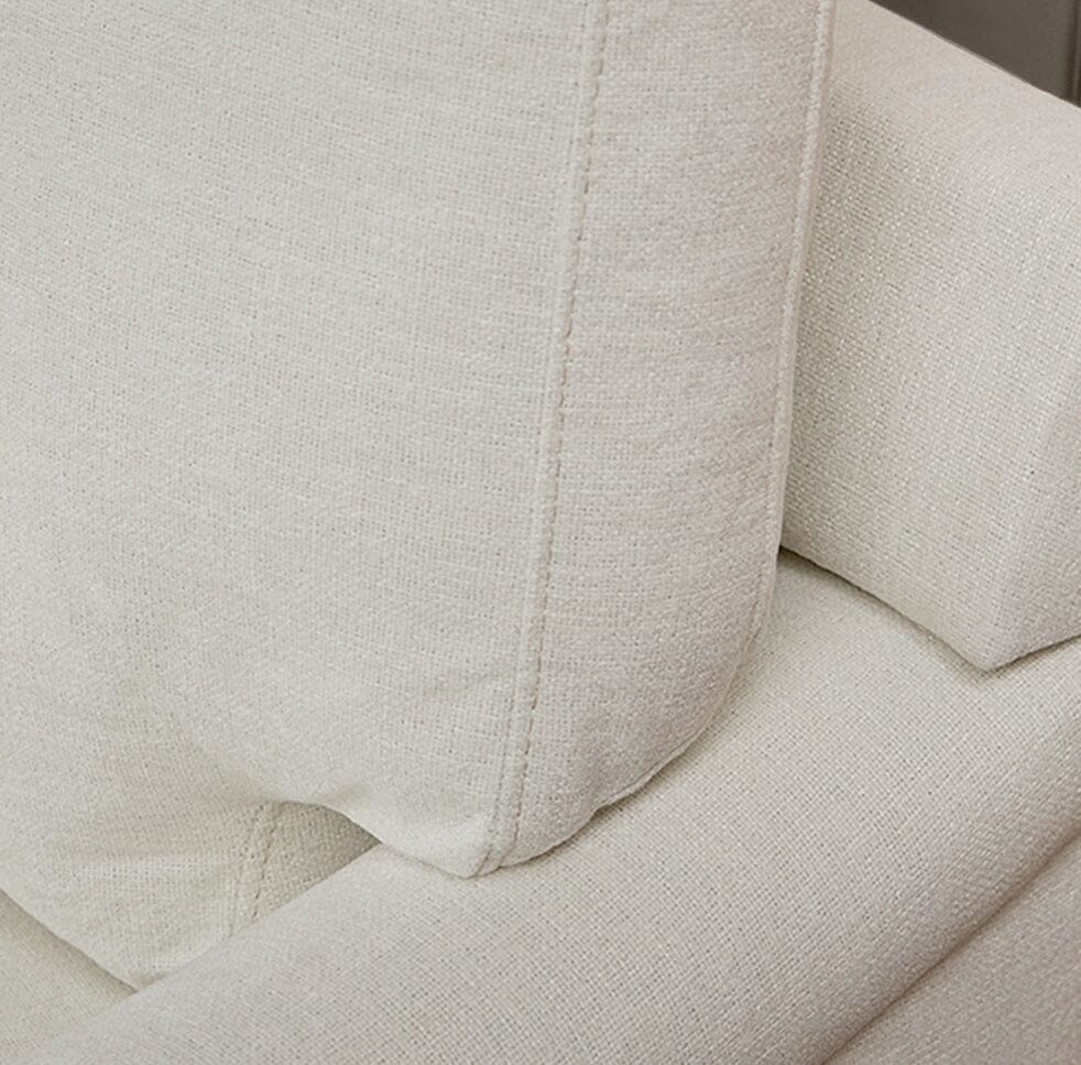 Brea 3 Seater Sofa - Oyster White with Whitewash Oak Legs - Laura James