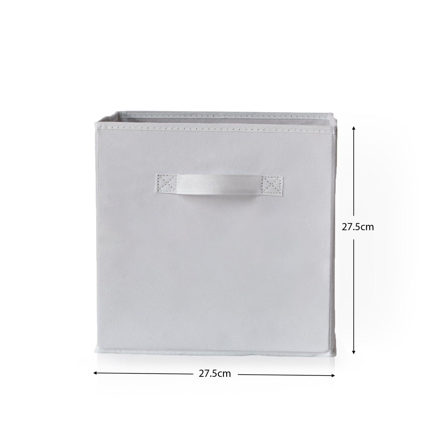 Cara Fabric Cube Storage Box - Large - White