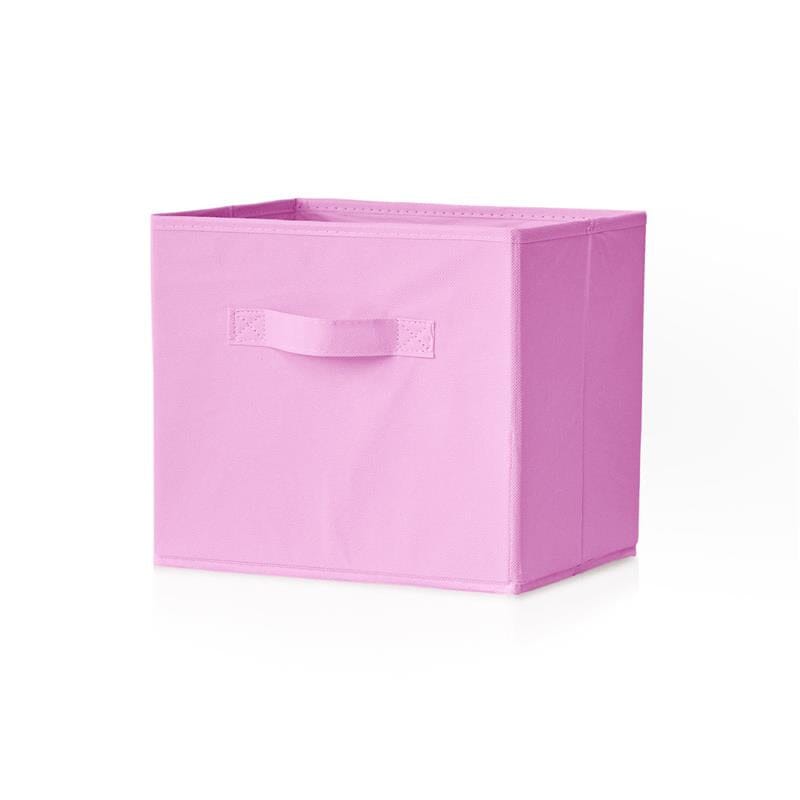 Cara Fabric Cube Storage Box - Small - Bright Pink - Laura James