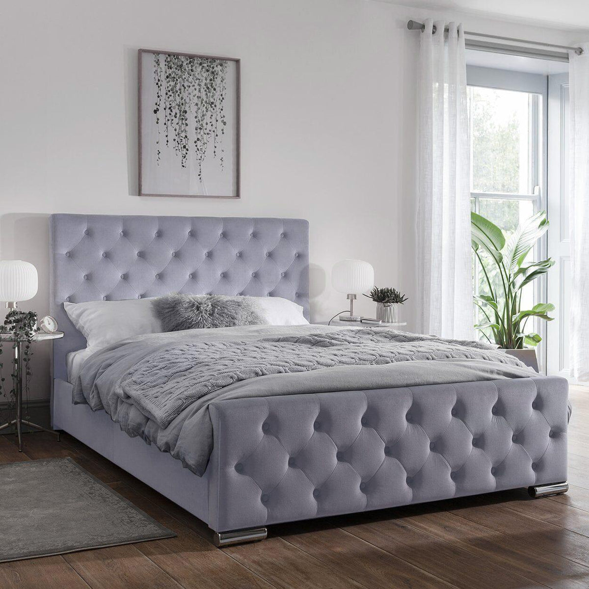 Cavill Blue King Size Bed