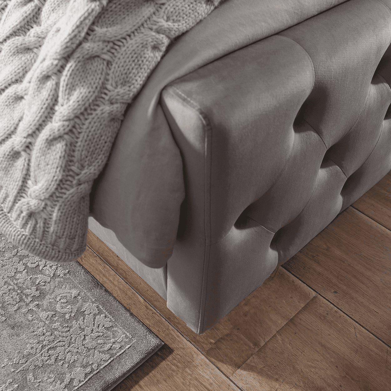 Cavil Grey King Size Upholstered Bed