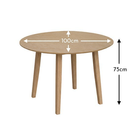 Charlie Whitewash Drop Leaf Table - 100cm - Laura James
