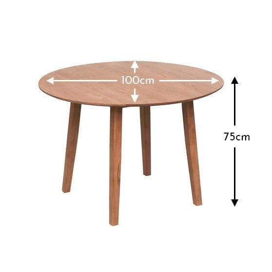 Charlie Pale Oak Dining Table - Drop Leaf