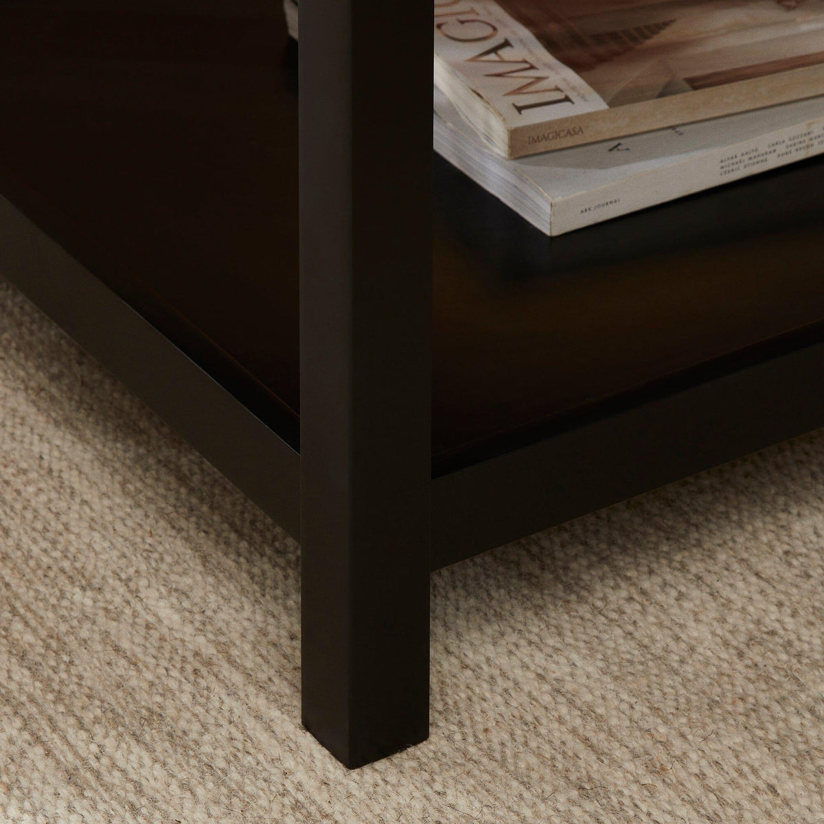 Charlie Rectangular Coffee Table in Noir Black - Laura James