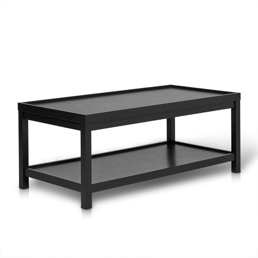 Charlie Rectangular Coffee Table in Noir Black - Laura James