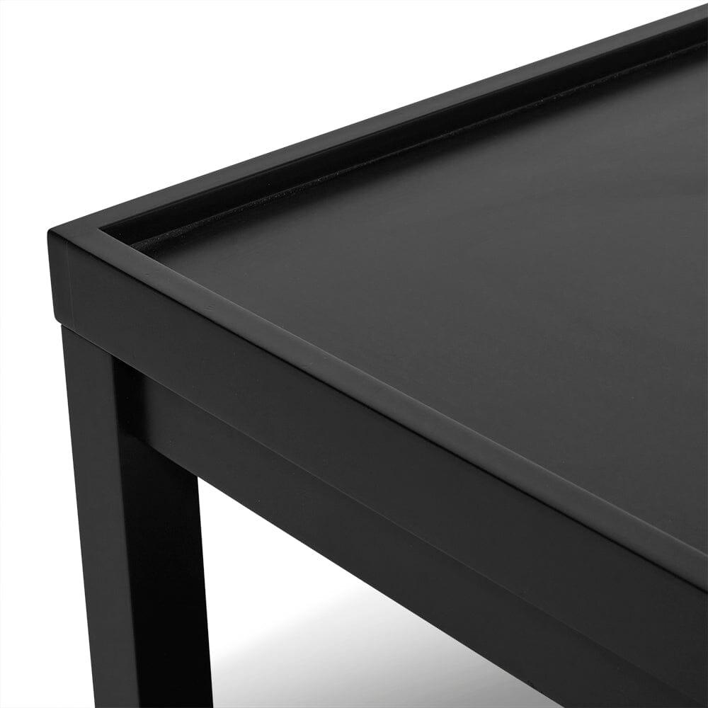 Charlie Rectangular Coffee Table in Noir Black - Laura James