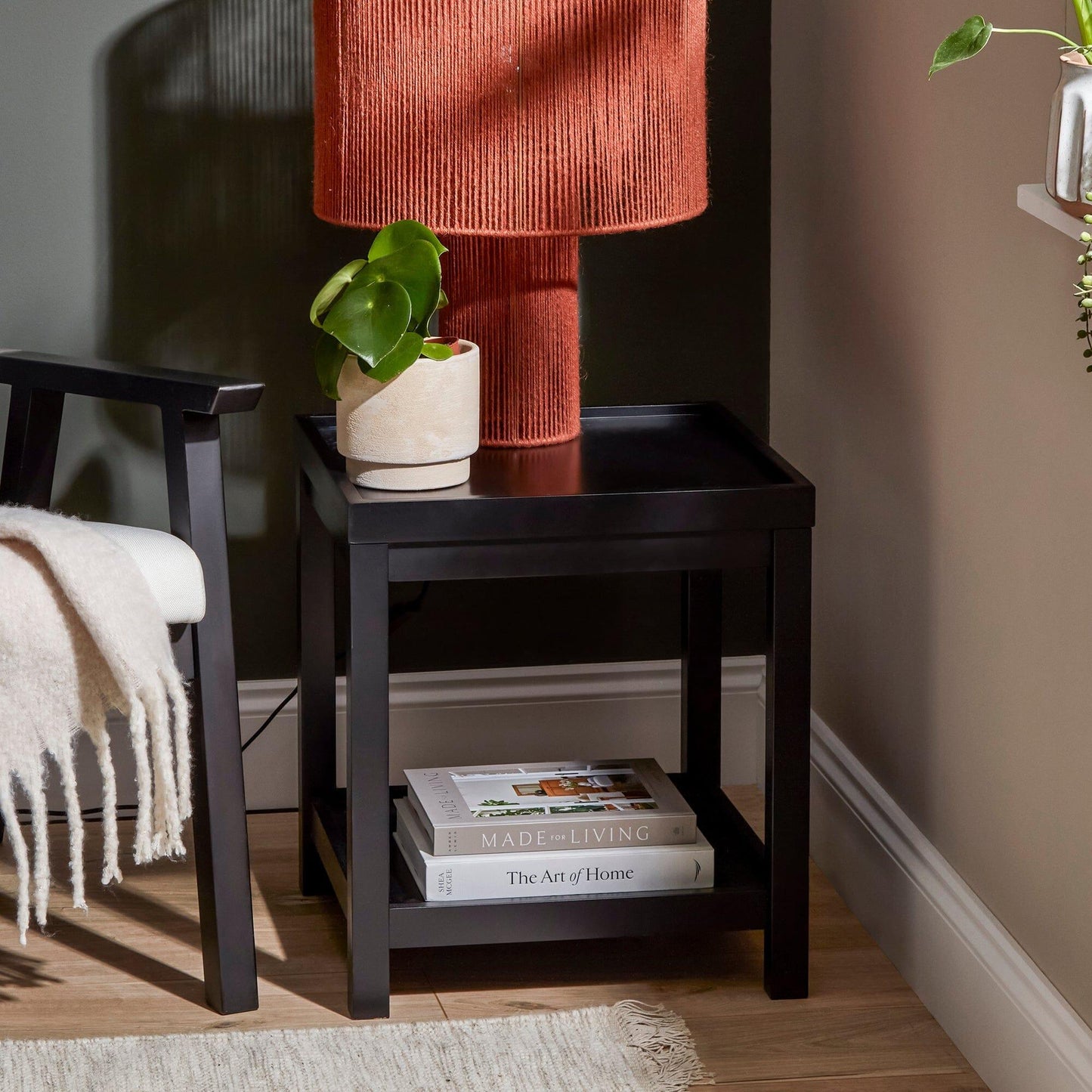 Charlie Side Table in Noir Black - Laura James