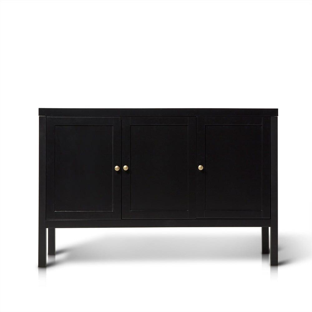 Charlie Three Door Sideboard in Noir Black - Laura James