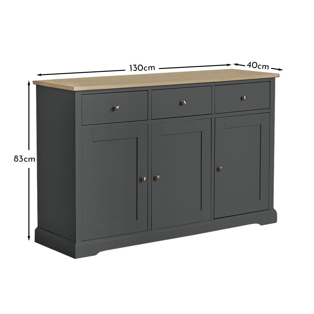 Chatsworth Sideboard - 130cm - Slate Grey - Laura James