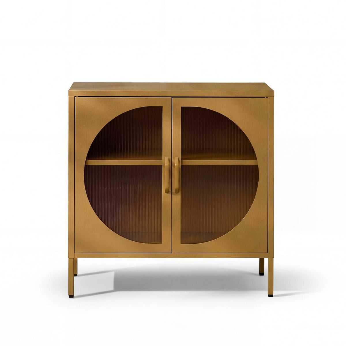 Conan Metal 2 Door Sideboard - Mustard Yellow - Laura James