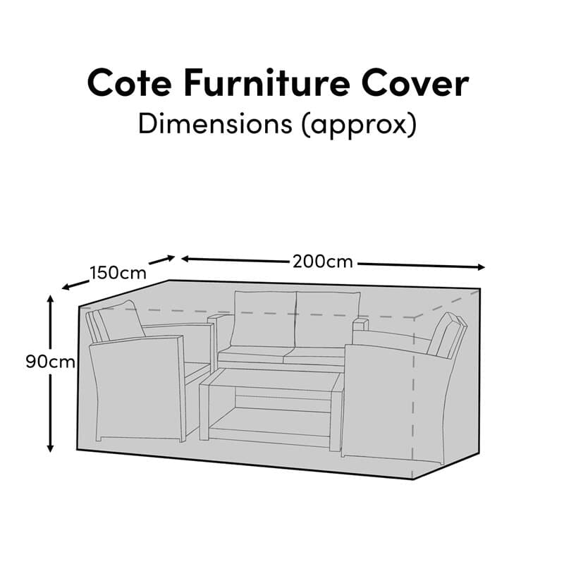 Small Rectangular Garden Furniture Cover - Lila - Ashby - Aspen - Marston - Oakley 6 Seater Sets