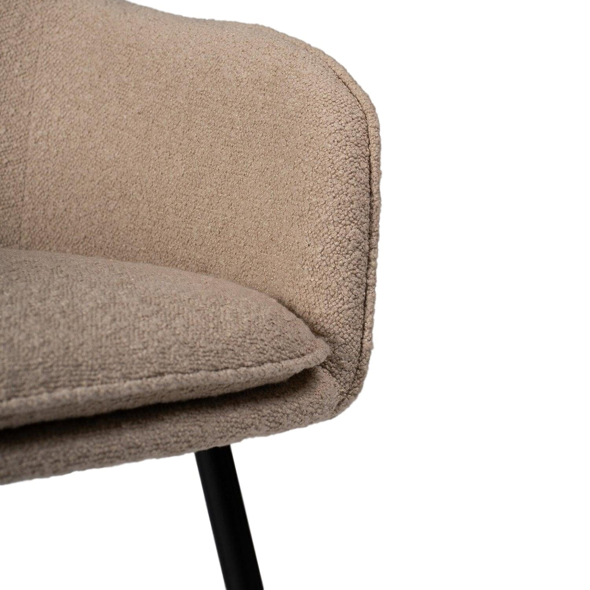Dolly accent chair - set of 2 - boucle with black legs - Laura James