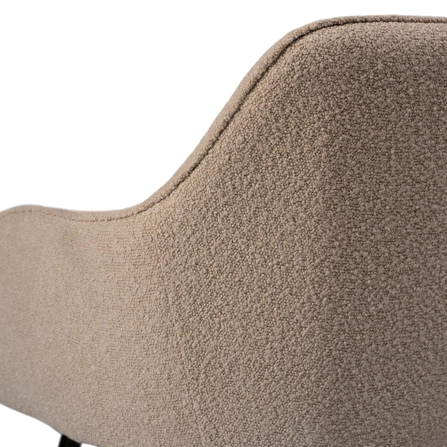 Dolly accent chair - set of 2 - boucle with black legs - Laura James