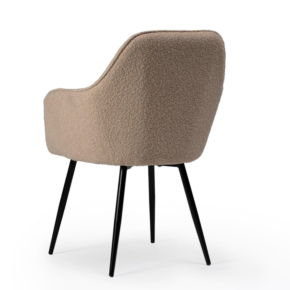 Dolly accent chair - set of 2 - boucle with black legs - Laura James