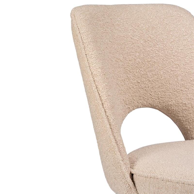 Dolly Boucle Dining Chair - Black Legs - Laura James