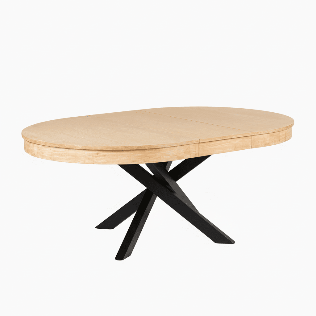 Amelia Whitewash Wood Extendable Dining Table With Black Legs - Laura James