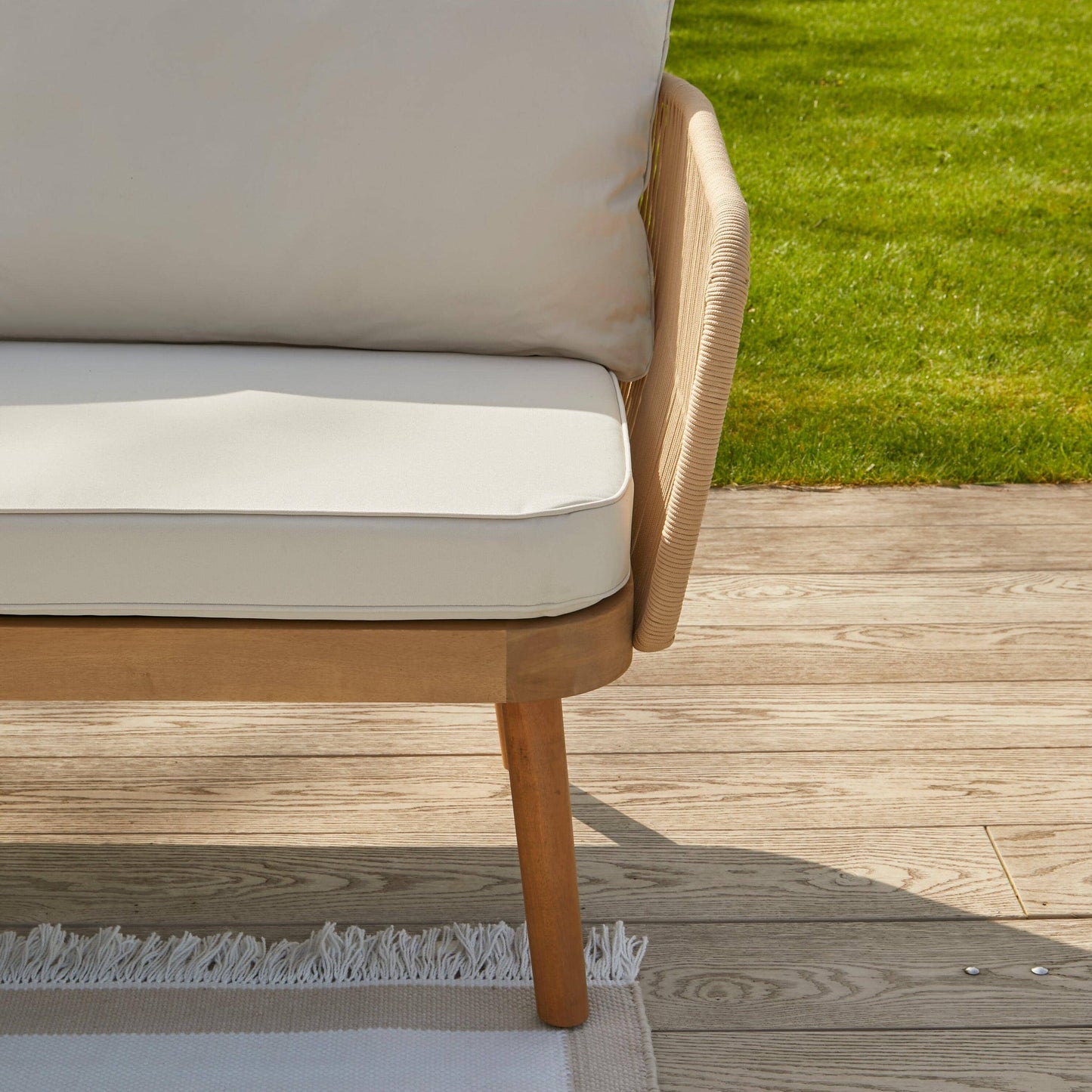 Eaden Rope Corner Dining Set - Natural - Laura James