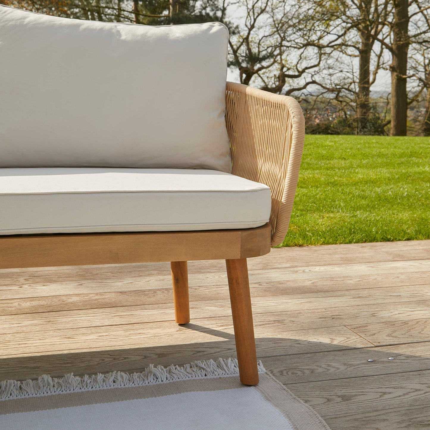 Eaden Rope Corner Dining Set - Natural - Laura James