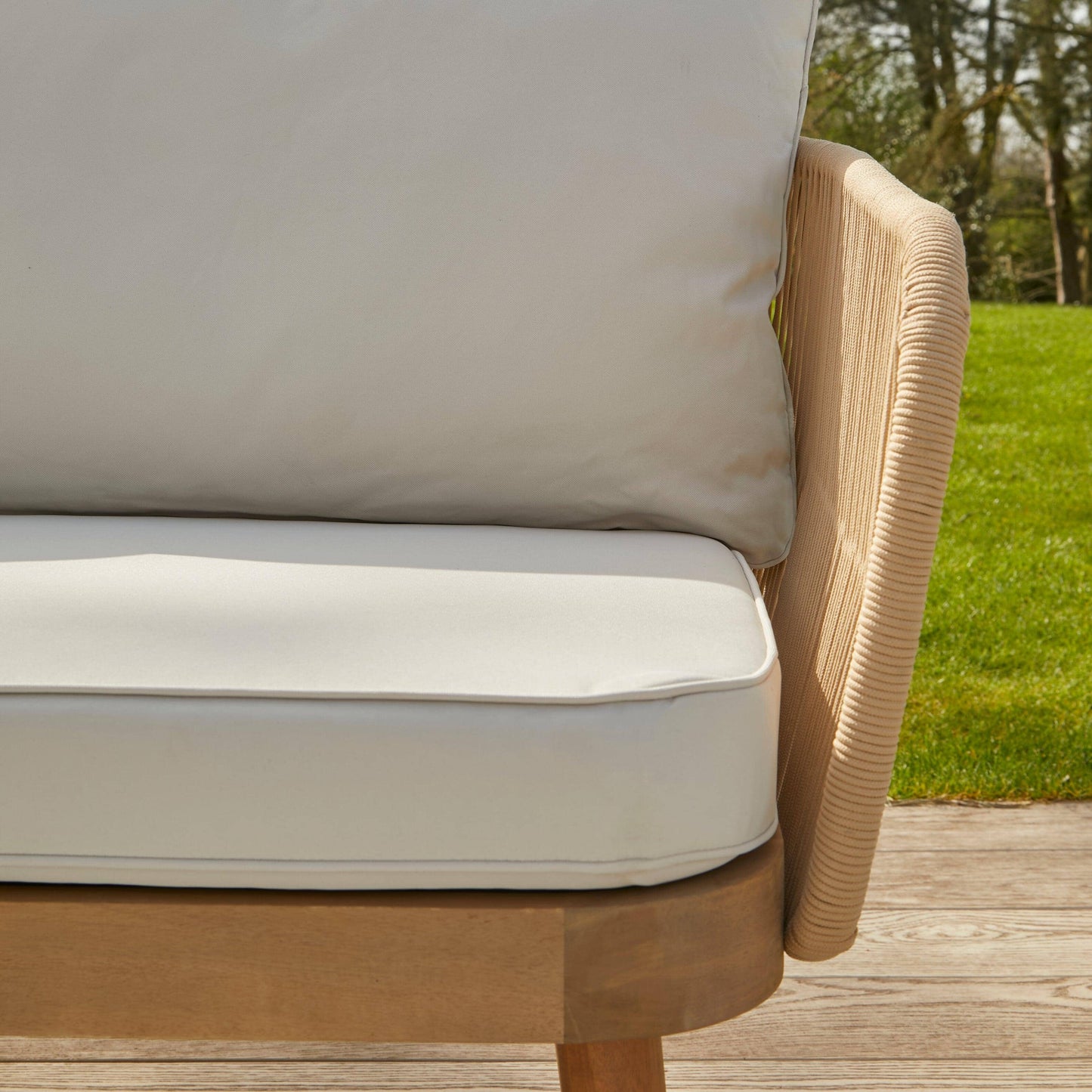 Eaden Rope Corner Dining Set - Natural - Laura James