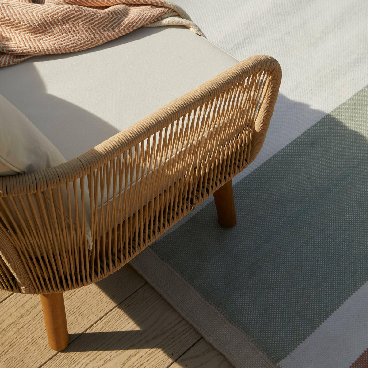 Eaden Rope Corner Dining Set - Natural - Laura James