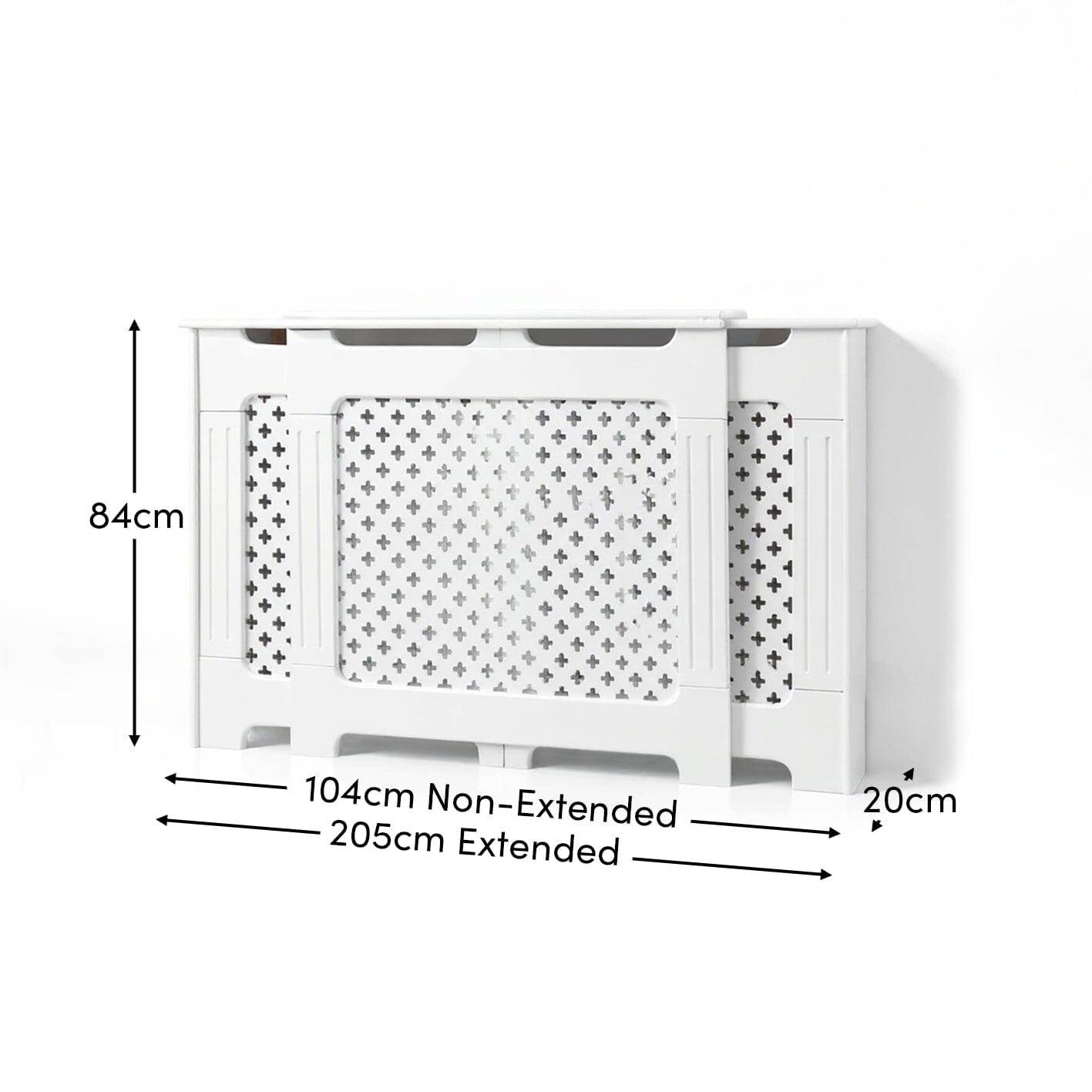 White Radiator Cover - Adjustable - Laura James