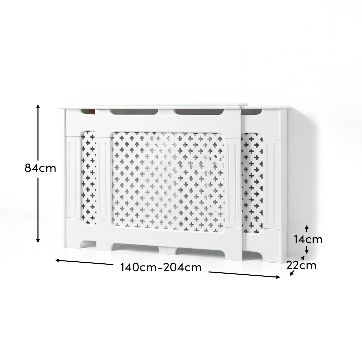 White Radiator Cover - Adjustable - Laura James