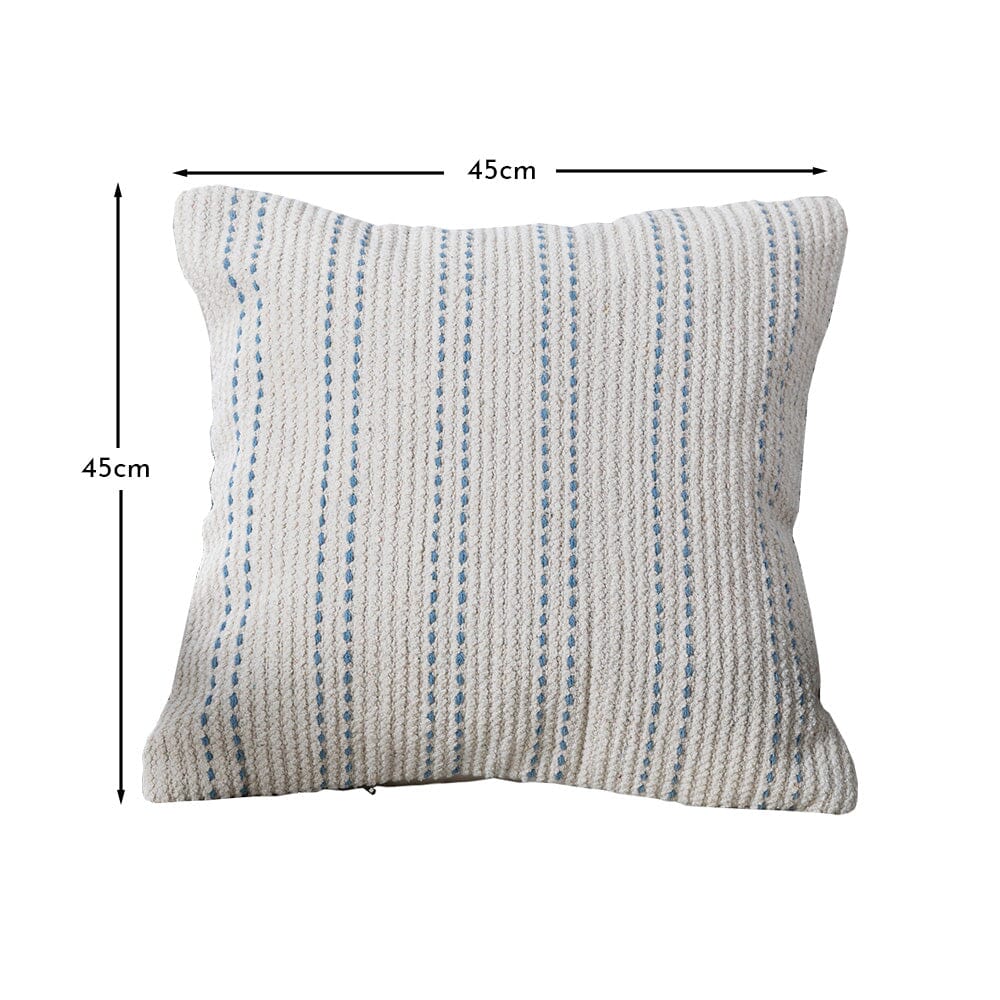 Elberton 45x45cm Cotton Striped Cushion Cover - Horizon Blue