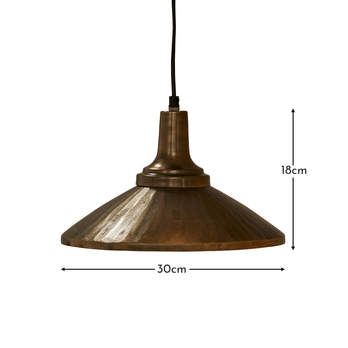 Elcombe 18cm Gold Metal Pendant Light - Laura James