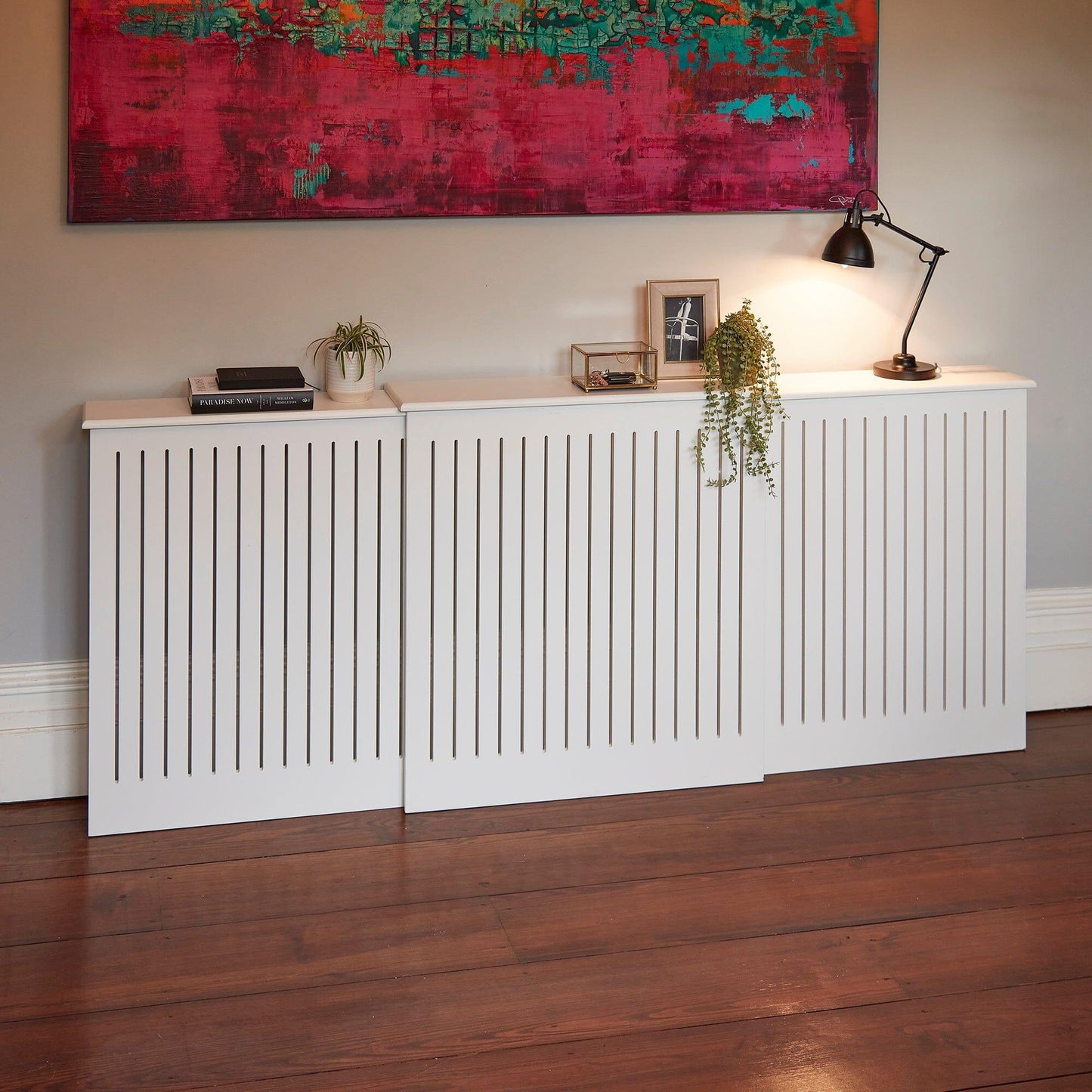 Elspeth Extending Radiator Cover in Snow White - Laura James