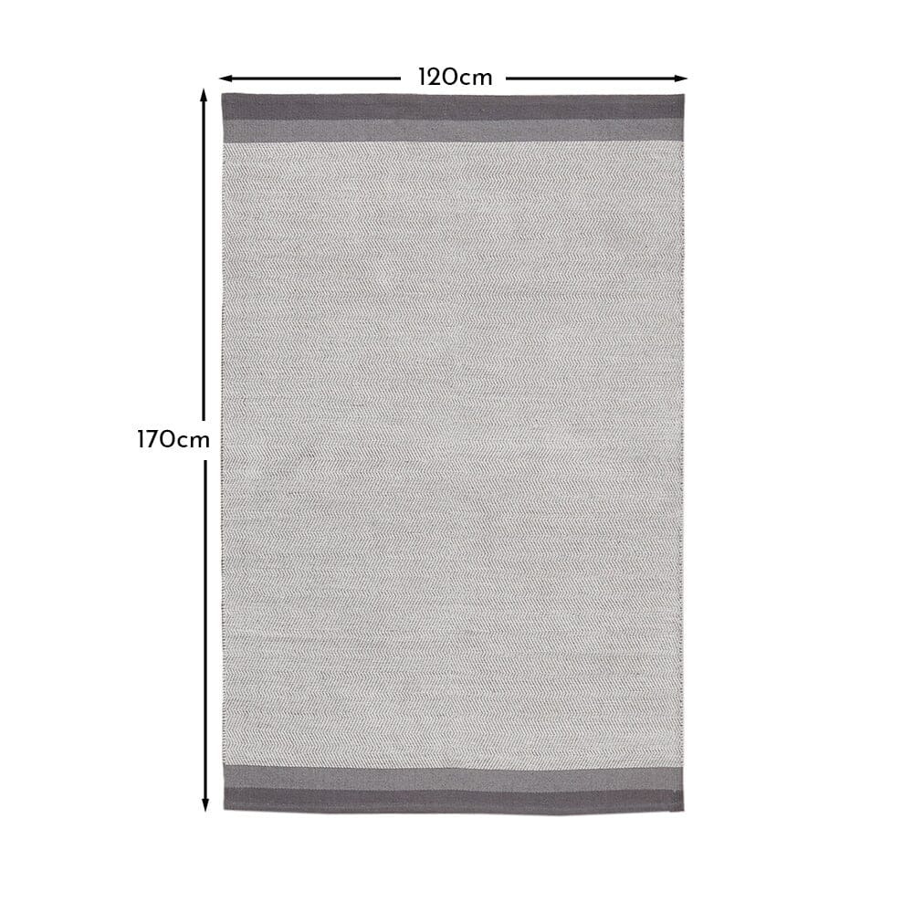 Elston Cotton Rug - Mist Grey - 120cm X 170cm