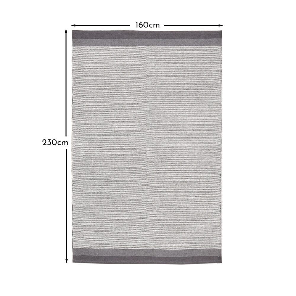 Outlet - Elston Cotton Rug - Mist Grey - 160cm x 230cm