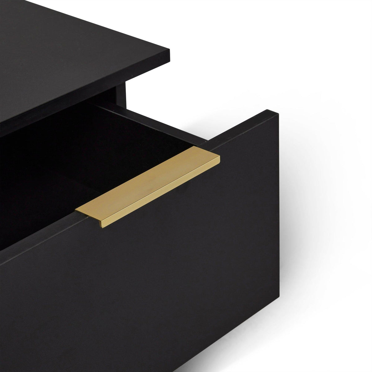 Essie Black Desk with Shelves & 3 Drawers - Laura James
